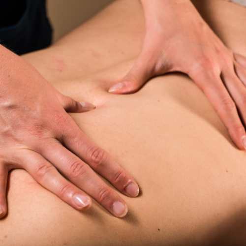 deep tissue massage carried out using hands