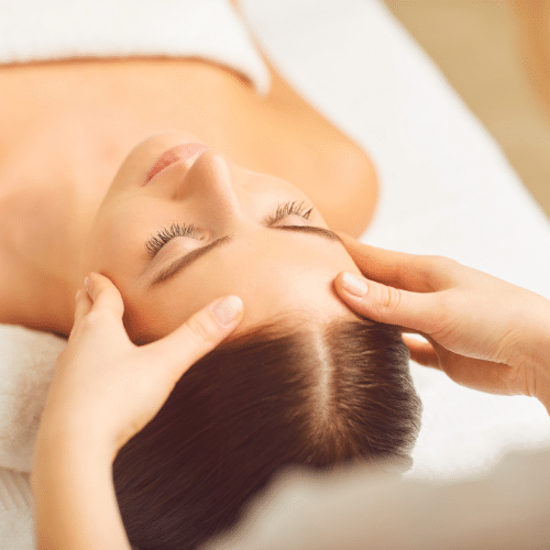 indian head massage being performed in dronfield